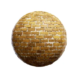 Old yellow brick wall 2